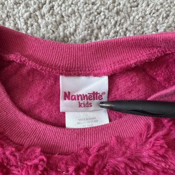 Nannette Baby Kids Fuzzy Sparkly Sweatshirts 24m/2T 2pack - Picture 7 of 9